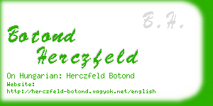 botond herczfeld business card